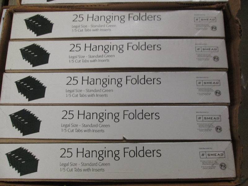 lot 271 image: 1 case of 5 boxes of 25 hanging fol...