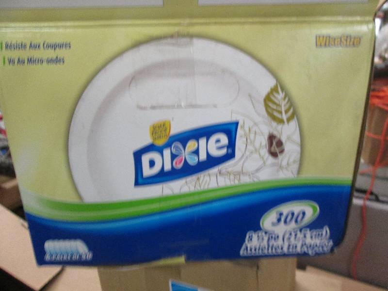 lot 282 image: 1 case of dixie 8-12 paper plates...