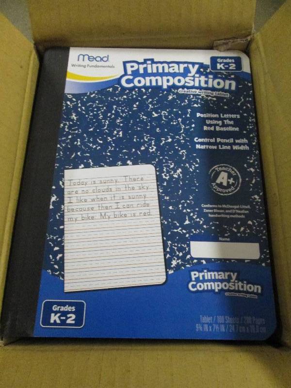 lot 296 image: 1 case of 12 mead primary comp book...