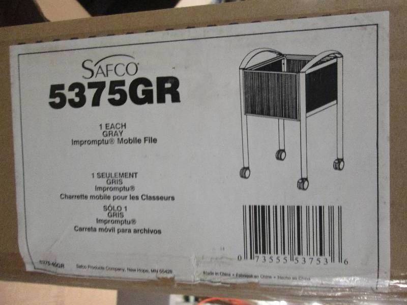 lot 298 image: safco grey mobile file cart ...