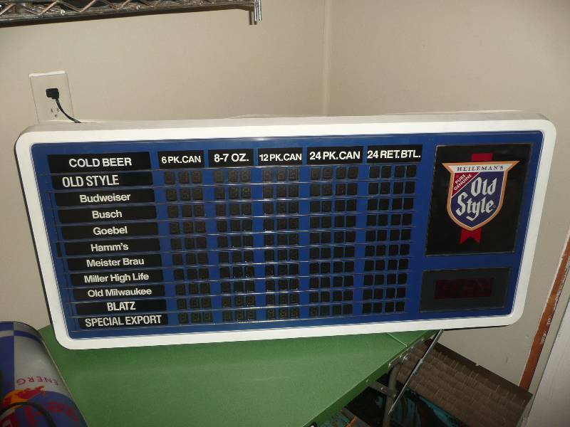 lot 2 image: Old Style Sign Lighted Menu Price Board (NOS In Original Box) Price Can Be Changed - Approx 42wide 22high
