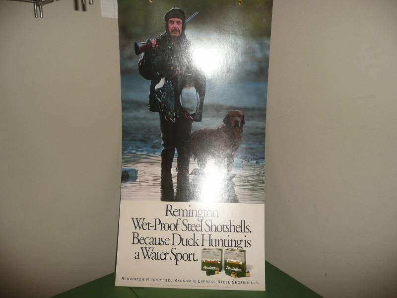 lot 45 image: Remmington Vintage NOS Double Sided Advertising Poster - Approx 15wide 30tall