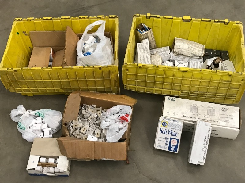 (2) Totes Of Electrical Supplies