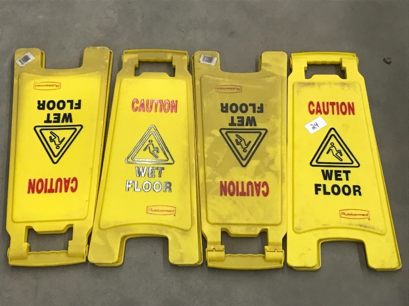 (4) Wet Floor Signs