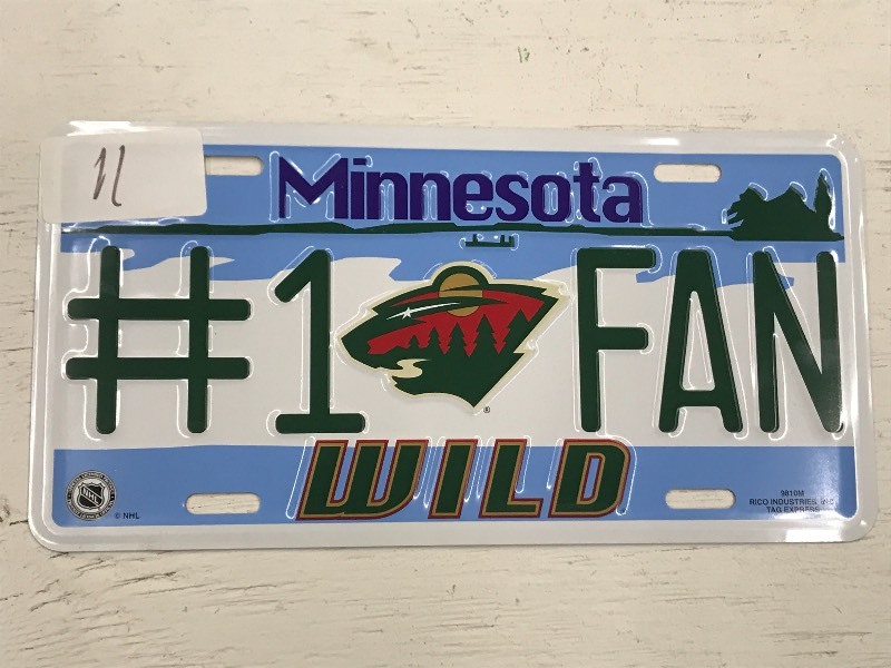MN Wild #1 Fan License Plate ...