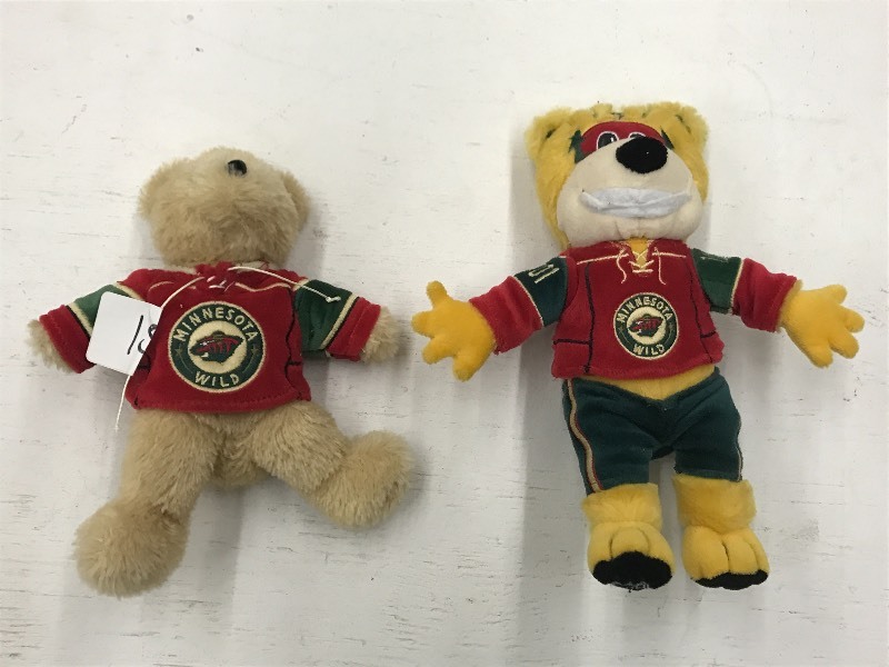 (2) MN Wild Mascott Bears, 8 Heigh...