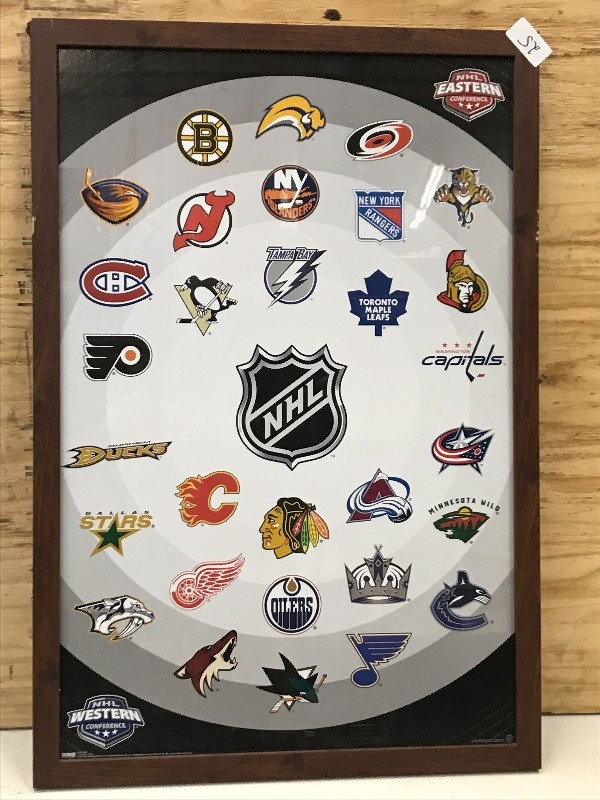 24x36 Framed NHL Western Conferenc...