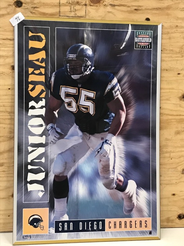 24x36 Framed San Diego Chargers J...