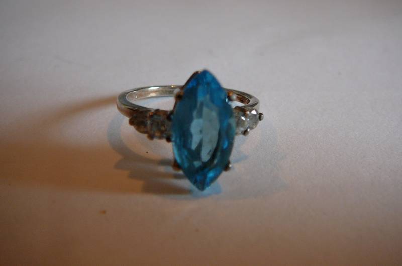14k Ring with Blue Stone