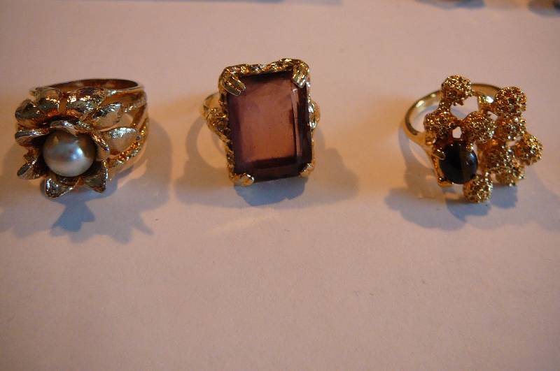 Watch Pin, Rings, Earrings