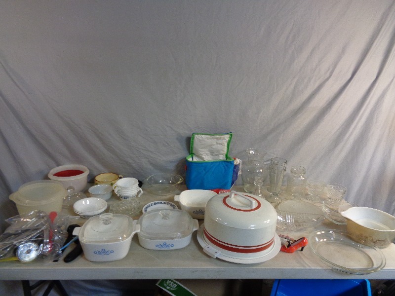 lot 155 image: Corelle, Corningware, and More