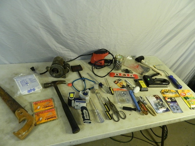 lot 38 image: Sander, Hand Tools, Hardware, and More