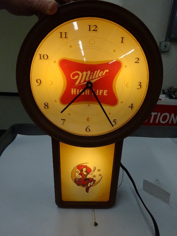 Miller high Life lighted clock works