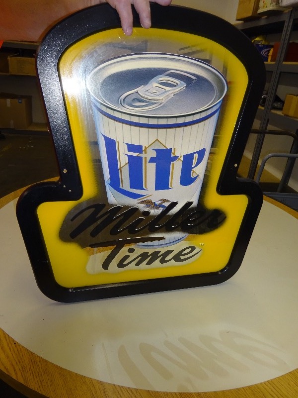 Miller Light Time mirrored plaque