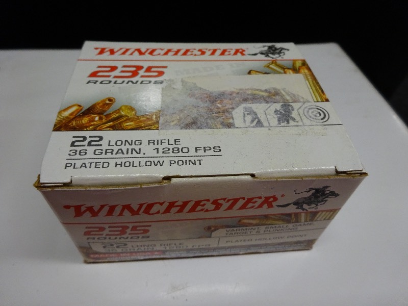 Winchester 22 long riffle 36 grain 1280 fps plated hollow point varmint