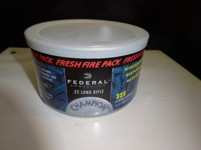 Federal 22 long rifle nitrogen packed