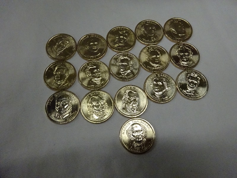 2007-2010 Presidential 16 coin set presidential dollar coins