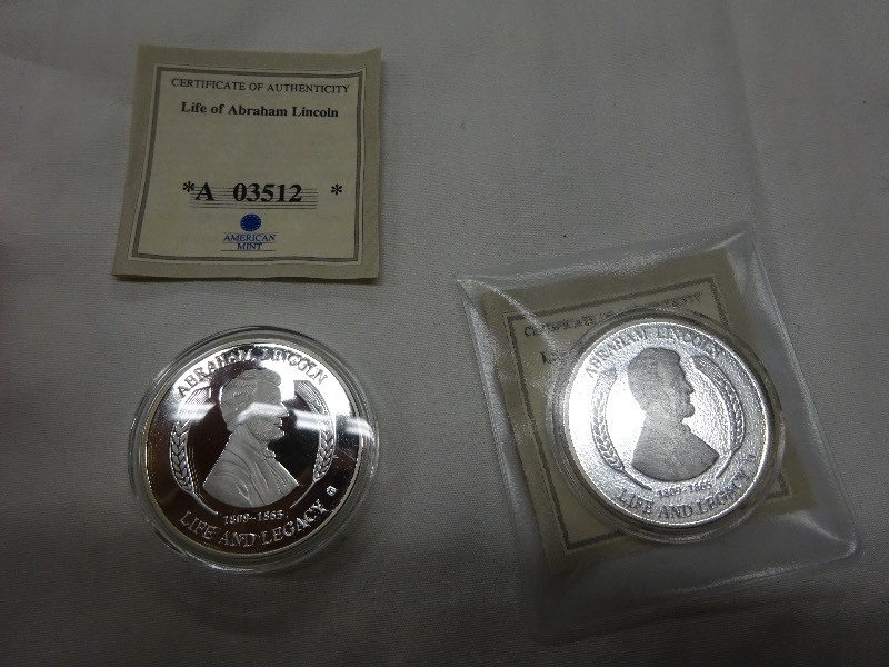 Lot of 2 Abraham Lincoln address 1863 Coin