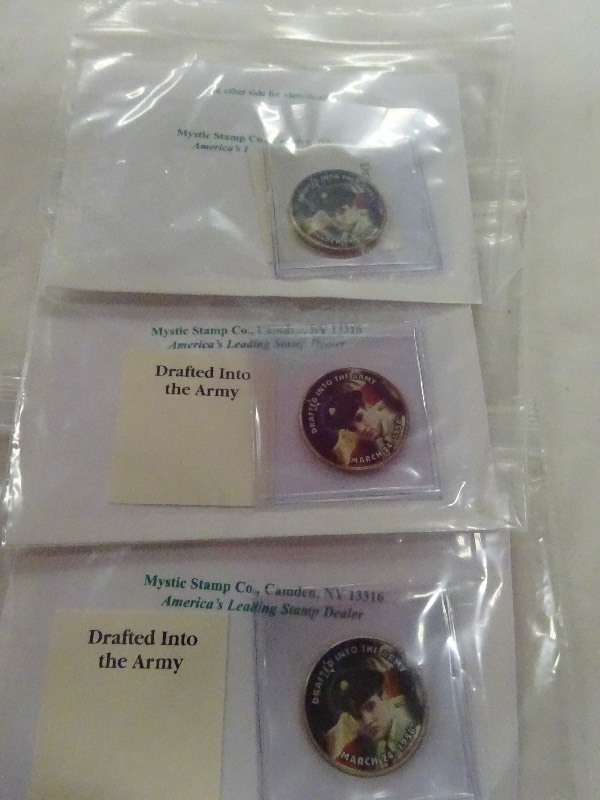 3 - Half Dollar pieces Elvis drafted in Army