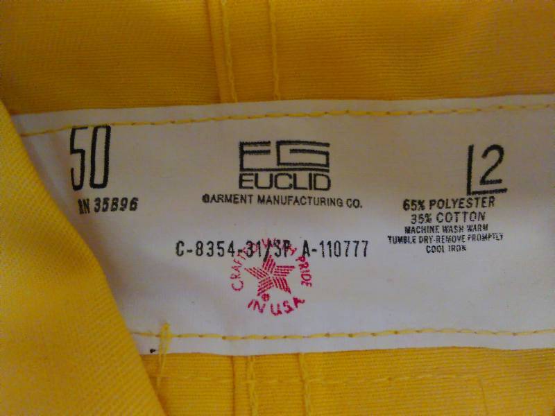 lot 67 image: Coveralls (5 pr.) Size 50 Full Zipper