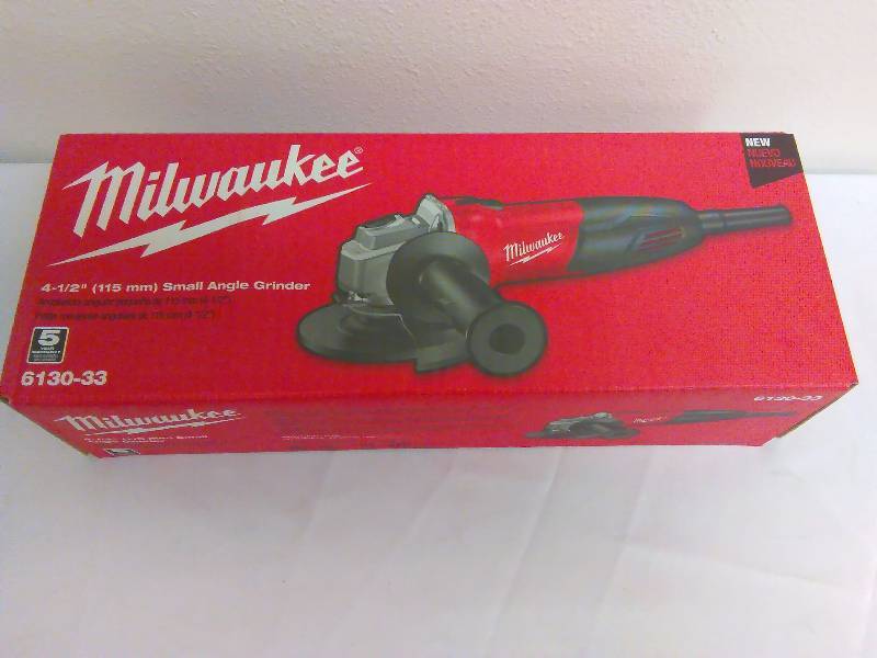 lot 24 image: Milwaukee 4.5-inch small Angle Grinder 6130-33