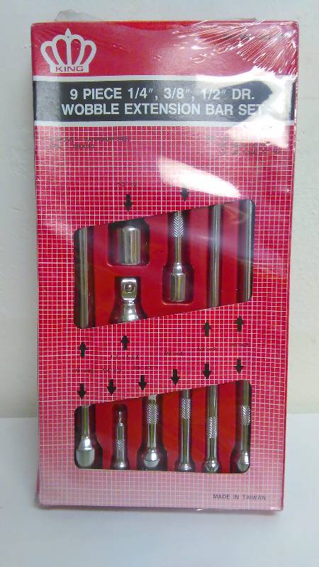 lot 350 image: 9 pc. Wobble Bar Extension Set by King