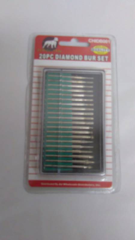 lot 356 image: 20 pc. Diamond Bur Set by White Dog