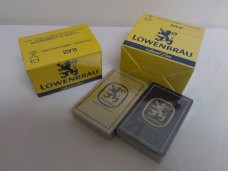 lot 393 image: Lowenbrau Playing Cards Twin Sets (four decks total) (2)