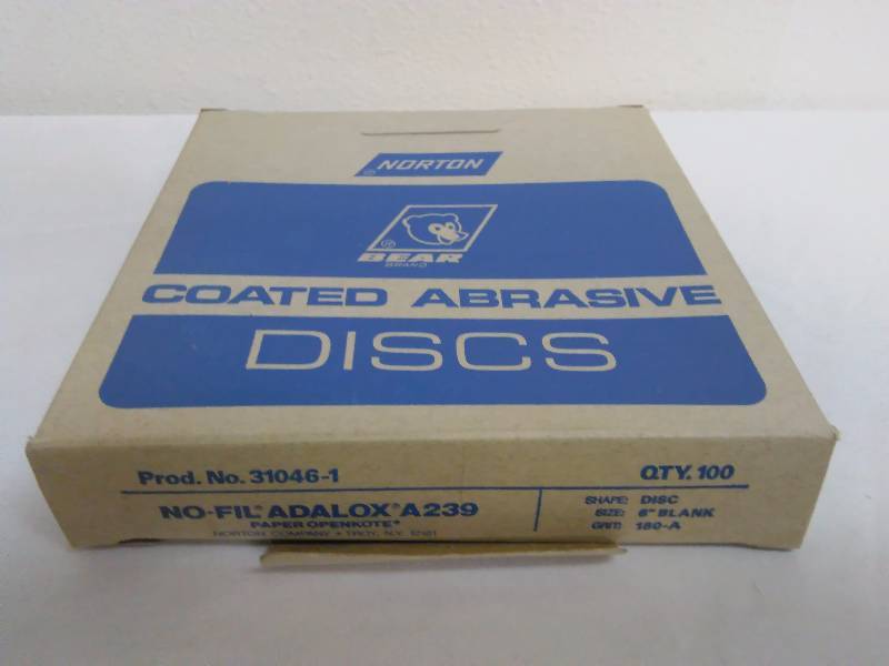 lot 394 image: Sanding Discs (100 ct.) 180 grit, 6 inch, Norton