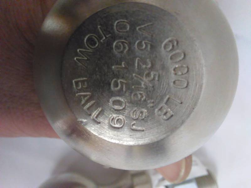 lot 108 image: Trailer Ball, 2 516th, 6000 lb., 1  inch shank by Valley