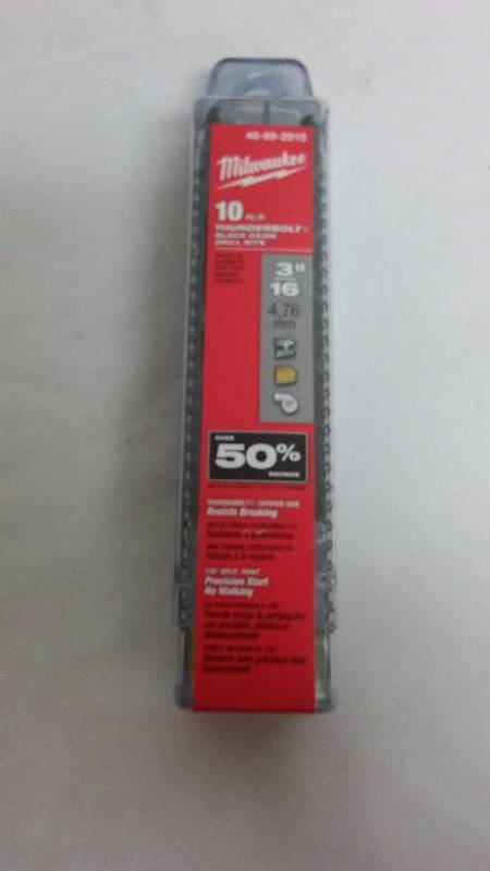 lot 419 image: Milwaukee 316 Drill Bits 10 pack