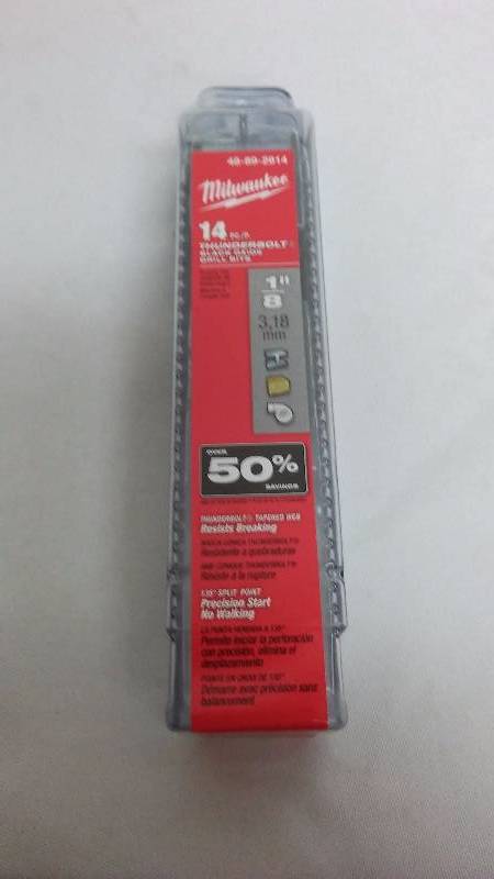 lot 420 image: Milwaukee 18 Drill Bits 14 pack
