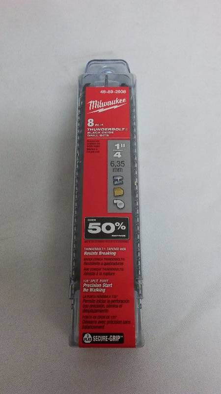 lot 421 image: Milwaukee 14 Drill Bits 8 pack