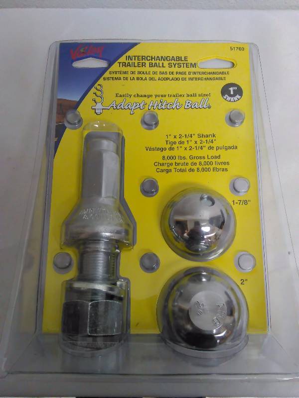 lot 493 image: Interchangeable Trailer Ball System, 8000 lb. gross, 1-inch shank by Valley