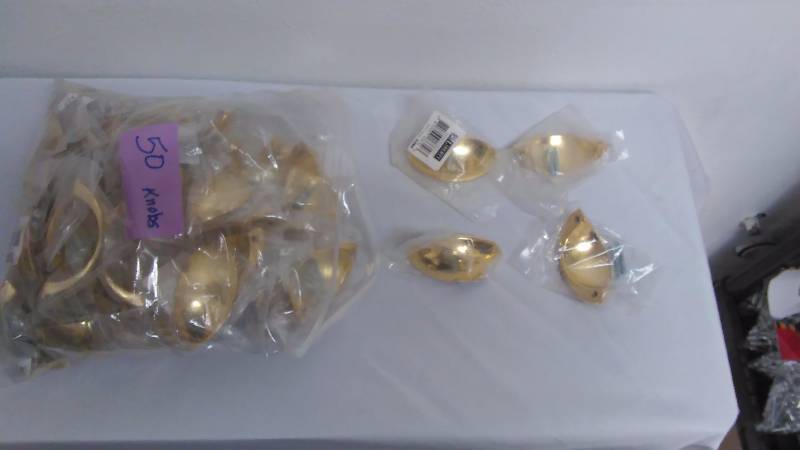 lot 502 image: Cup Handle  Pull, Gold Tone, 2  inch on-center (50)
