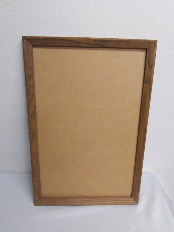 lot 517 image: Oak Wood Picture Frames with mounting hardware (12) 18.5 x 12.5 exterior measurement, 11 x 17interior