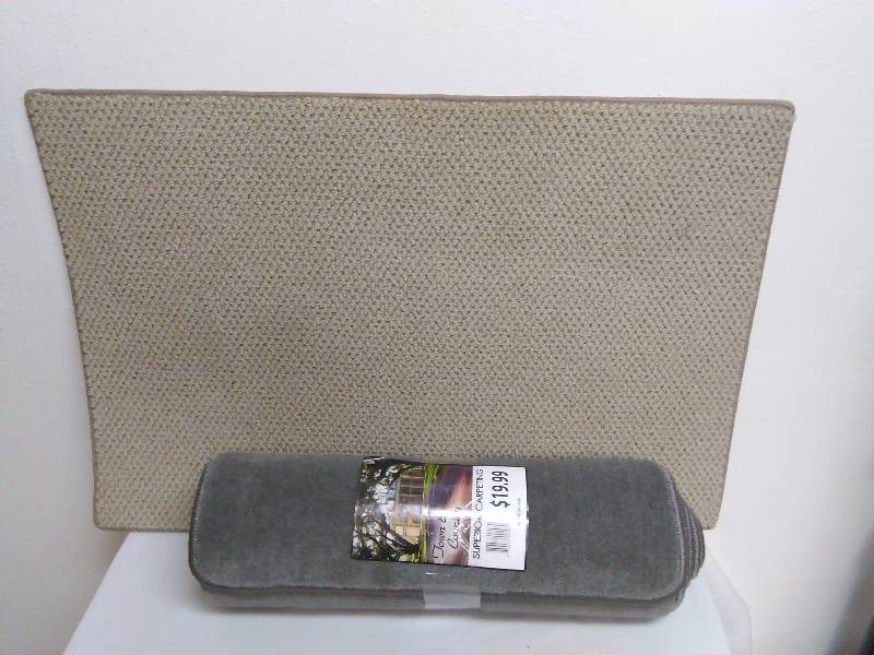 lot 529 image: Floor Runner, Town and Country 57 inches long Gray and Tan Area Mat