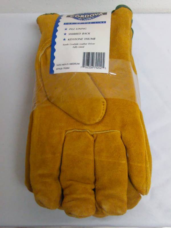 lot 550 image: Cordova Gloves, Suede, Pile Lining, Mens Med (2)