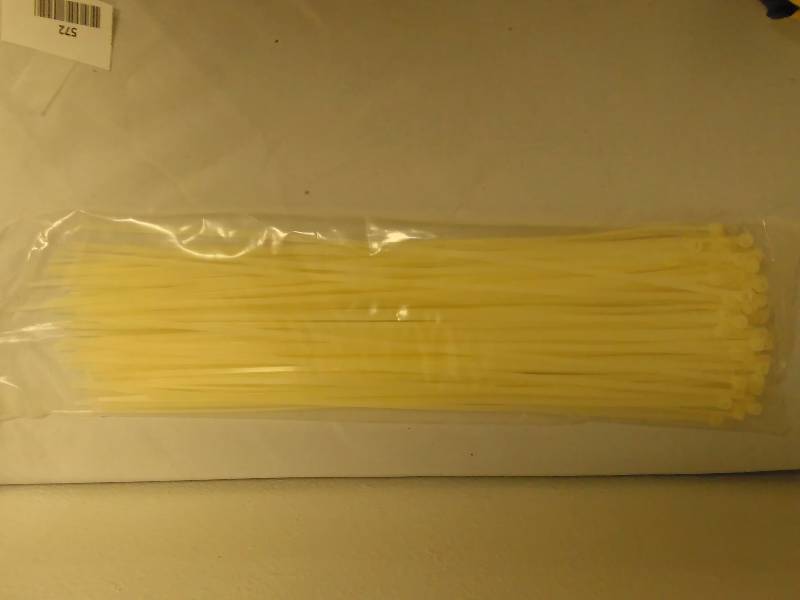 lot 572 image: 14-inch Zip Cable Ties, 100 pcs,
