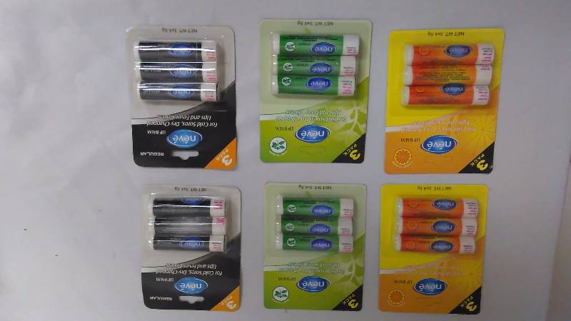 lot 593 image: Lip Balm Assortment (6) 3 tubes per package