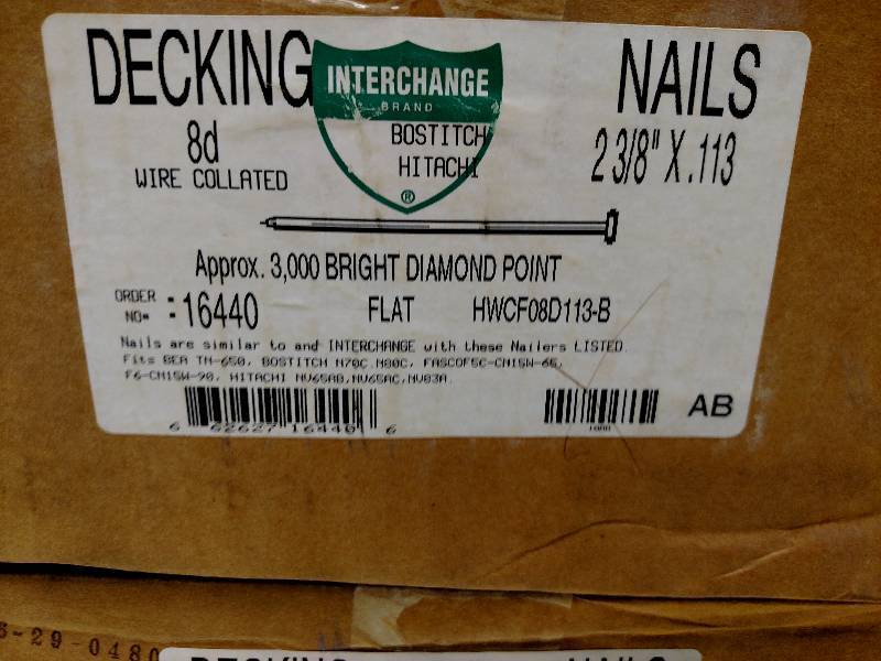 lot 146 image: Approx. (3) Boxes 8d Coil Decking ...