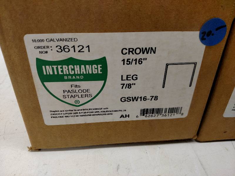 lot 152 image: Approx. (2) Boxes Galv. Crown Stapl...