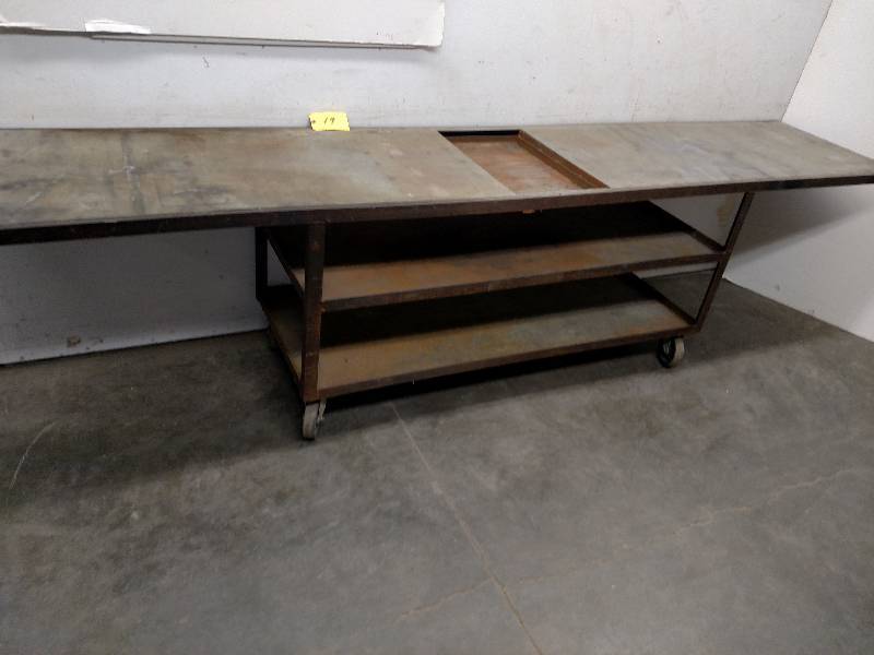 lot 19 image: Miter Saw Cart, 120 x 24 x 31...
