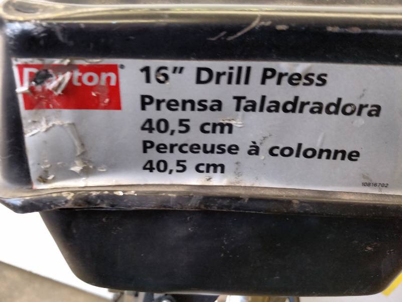 lot 8 image: Dayton 16 Drill Press, 12 hp, Cus...