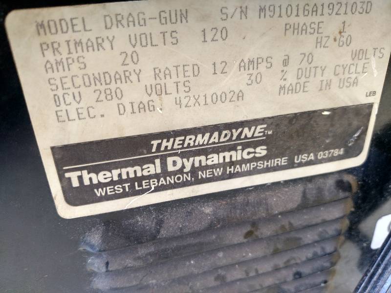 lot 13 image: Thermal Dynamics Drag-Gun Plasma Cu...