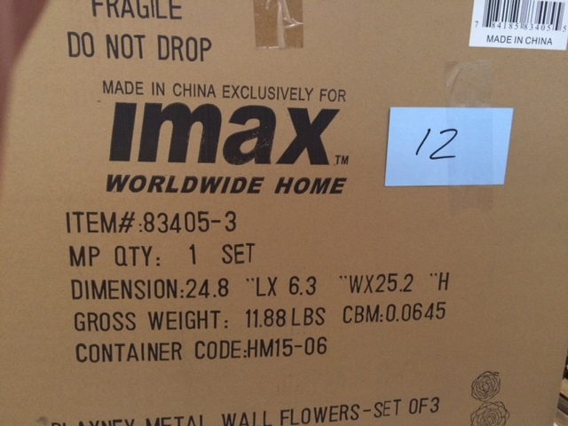 lot 12 image: 3 Piece Blayney Metal Wall Flower Decor