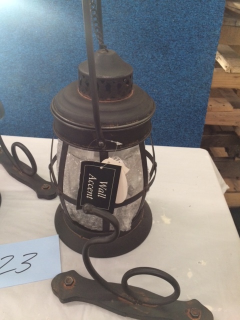 lot 23 image: Gala Glass Wall Sconce Set of 2