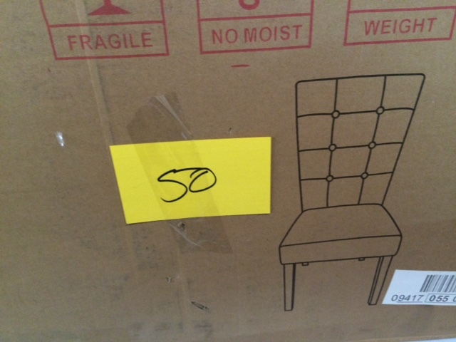 lot 50 image: Palermo Parsons Chair Upholstery Denim Blue