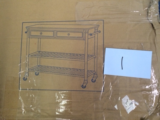 lot 1 image: Orleans Kitchen Island With Wood Top