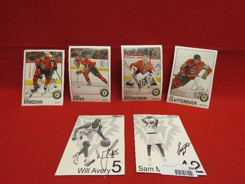 Autographed Pictures. Minnesota Wild and Timberwolves